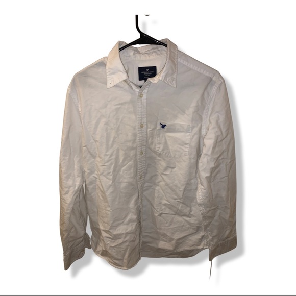 white A&E long sleeve button down - Picture 3 of 3